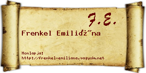 Frenkel Emiliána névjegykártya