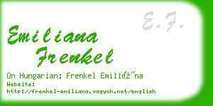emiliana frenkel business card